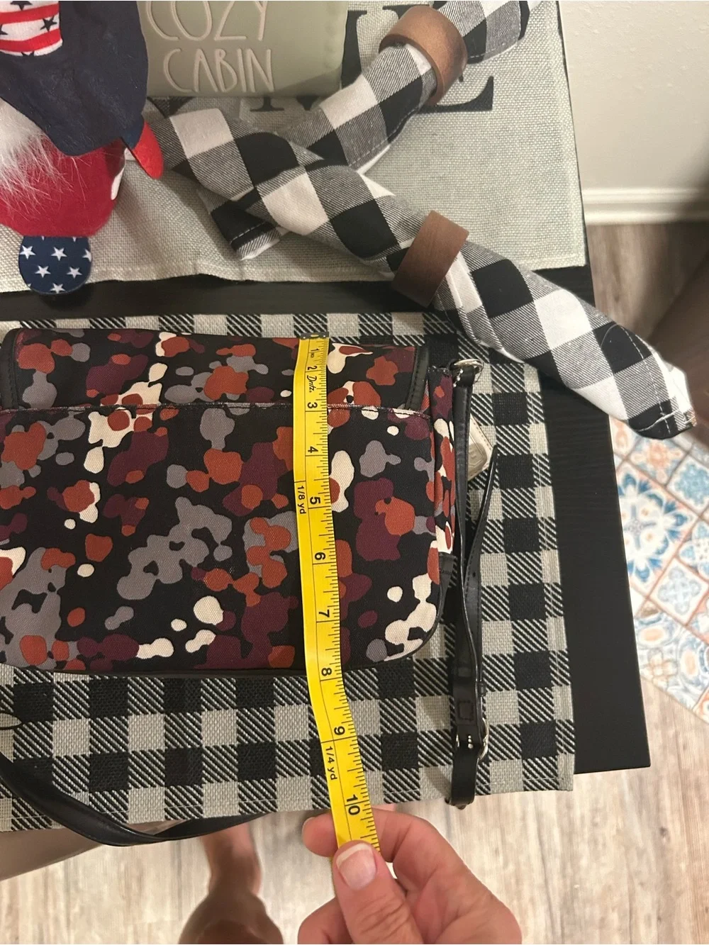 Coach Park Splatter Print Flap Turnlock Crossbody Black, Burgundy, Rust & Cream